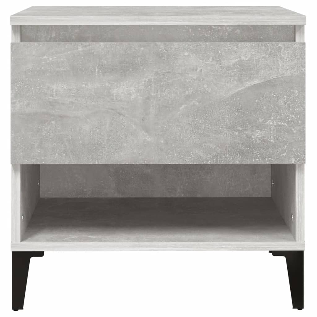 vidaXL Table d'appoint Gris béton 50x46x50 cm Bois d'ingénierie