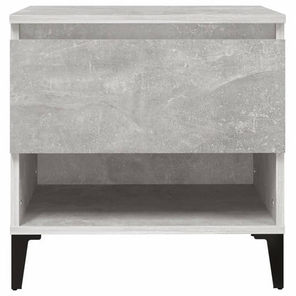 vidaXL Table d'appoint Gris béton 50x46x50 cm Bois d'ingénierie