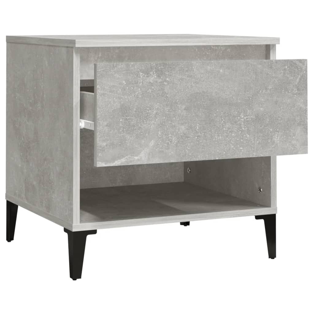 vidaXL Table d'appoint Gris béton 50x46x50 cm Bois d'ingénierie