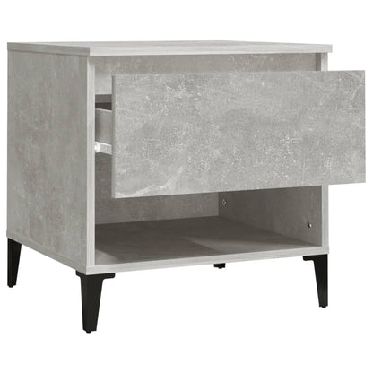 vidaXL Table d'appoint Gris béton 50x46x50 cm Bois d'ingénierie
