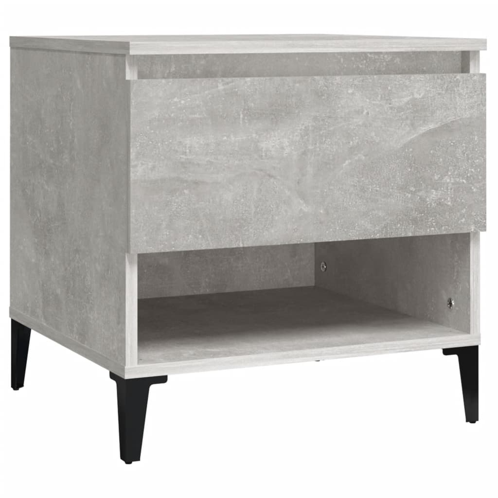 vidaXL Tables d'appoint 2 pcs Gris béton 50x46x50 cm Bois d'ingénierie