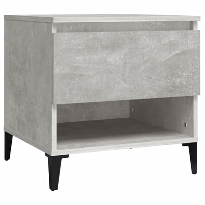 vidaXL Tables d'appoint 2 pcs Gris béton 50x46x50 cm Bois d'ingénierie