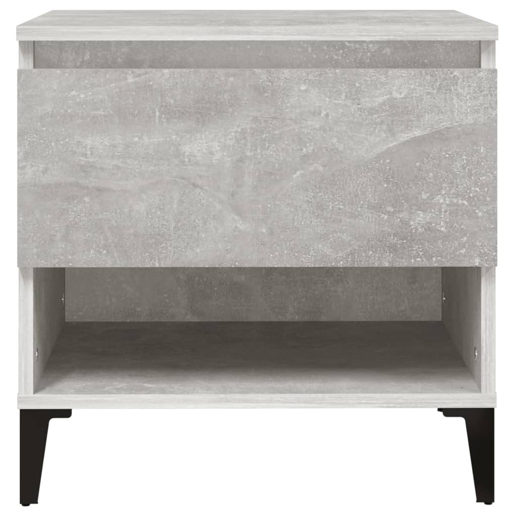 vidaXL Tables d'appoint 2 pcs Gris béton 50x46x50 cm Bois d'ingénierie