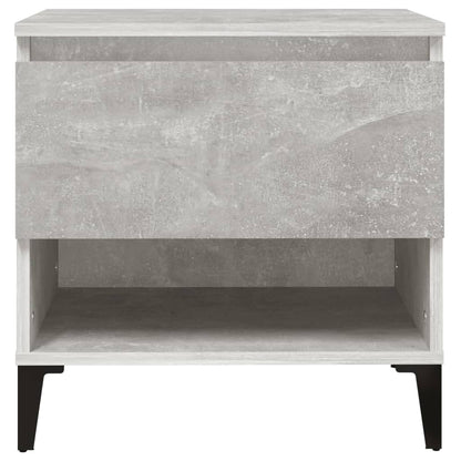 vidaXL Tables d'appoint 2 pcs Gris béton 50x46x50 cm Bois d'ingénierie