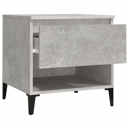 vidaXL Tables d'appoint 2 pcs Gris béton 50x46x50 cm Bois d'ingénierie