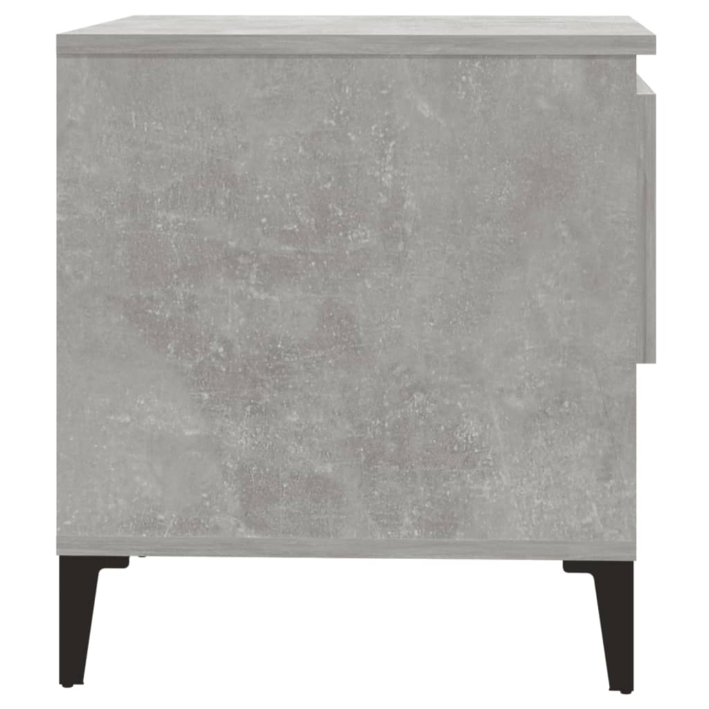 vidaXL Tables d'appoint 2 pcs Gris béton 50x46x50 cm Bois d'ingénierie