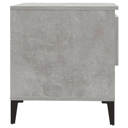 vidaXL Tables d'appoint 2 pcs Gris béton 50x46x50 cm Bois d'ingénierie