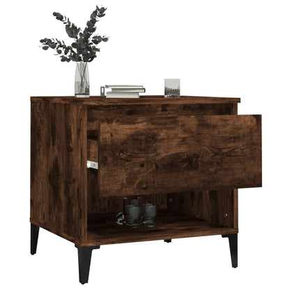 vidaXL Tables d'appoint 2 pcs Chêne fumé 50x46x50 cm Bois d'ingénierie