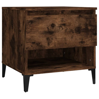 vidaXL Tables d'appoint 2 pcs Chêne fumé 50x46x50 cm Bois d'ingénierie