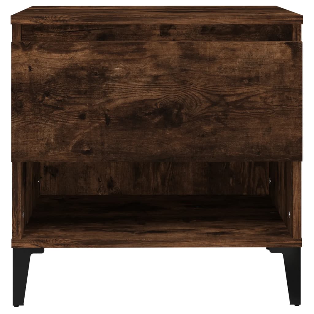 vidaXL Tables d'appoint 2 pcs Chêne fumé 50x46x50 cm Bois d'ingénierie