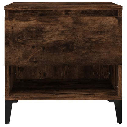 vidaXL Tables d'appoint 2 pcs Chêne fumé 50x46x50 cm Bois d'ingénierie