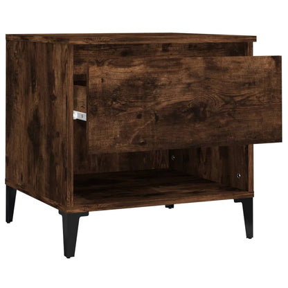 vidaXL Tables d'appoint 2 pcs Chêne fumé 50x46x50 cm Bois d'ingénierie