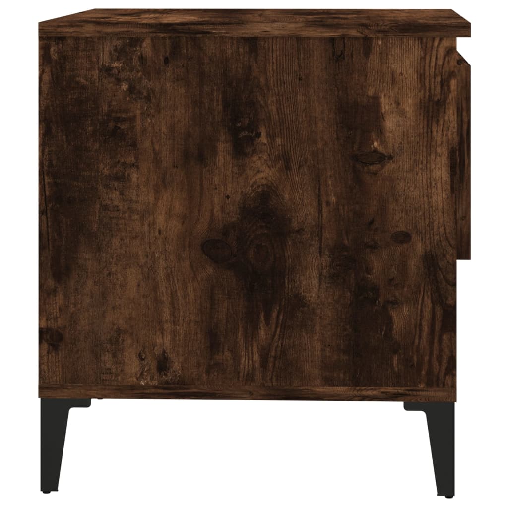 vidaXL Tables d'appoint 2 pcs Chêne fumé 50x46x50 cm Bois d'ingénierie
