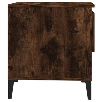 vidaXL Tables d'appoint 2 pcs Chêne fumé 50x46x50 cm Bois d'ingénierie