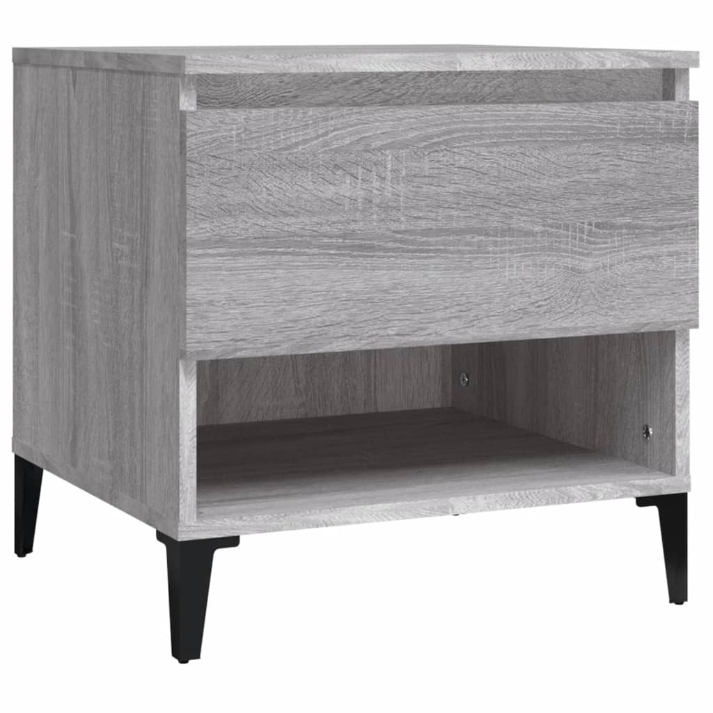 vidaXL Table d'appoint gris Sonoma 50x46x50 cm Bois d'ingénierie