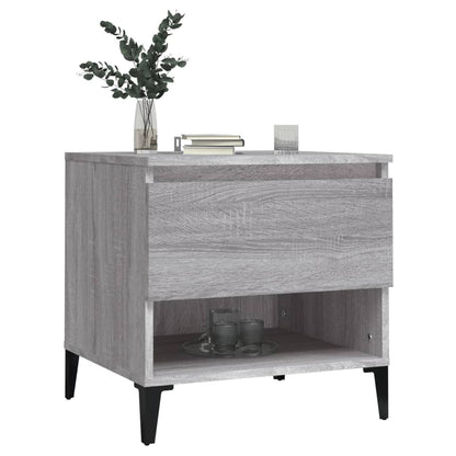 vidaXL Table d'appoint gris Sonoma 50x46x50 cm Bois d'ingénierie