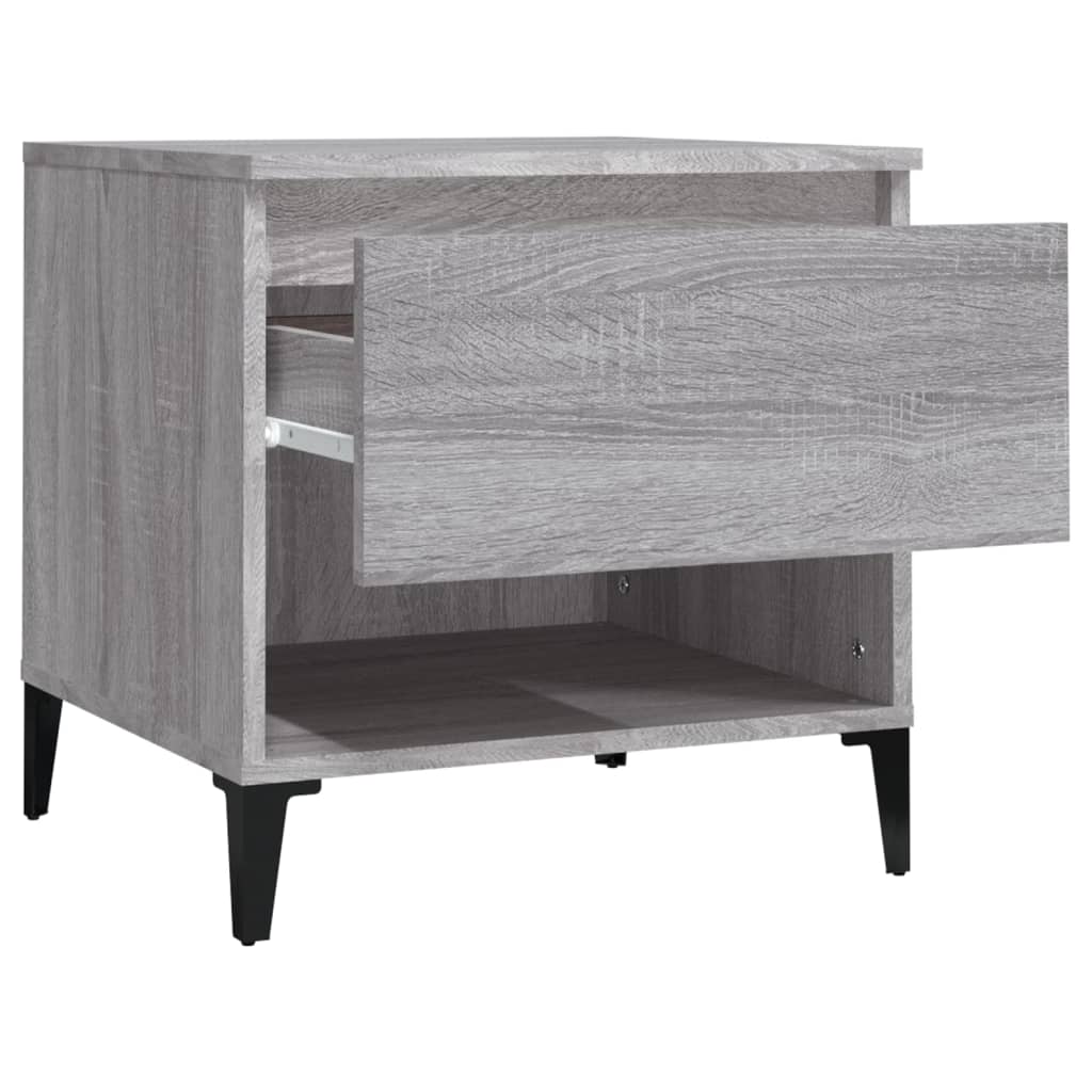 vidaXL Table d'appoint gris Sonoma 50x46x50 cm Bois d'ingénierie