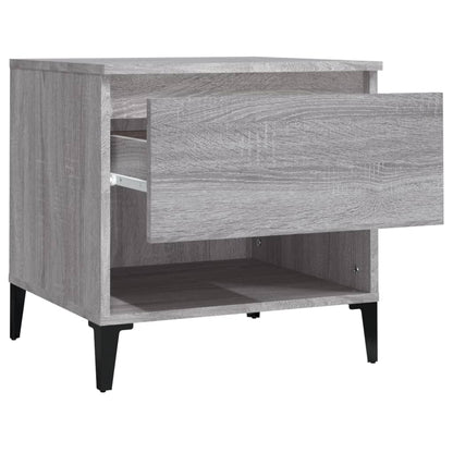 vidaXL Table d'appoint gris Sonoma 50x46x50 cm Bois d'ingénierie