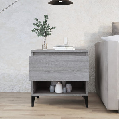 vidaXL Table d'appoint gris Sonoma 50x46x50 cm Bois d'ingénierie