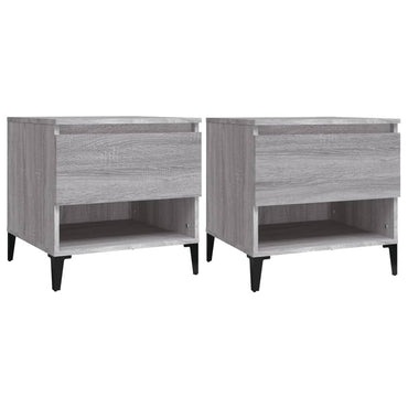 vidaXL Tables d'appoint 2 pcs Gris Sonoma 50x46x50 cm Bois d'ingénierie