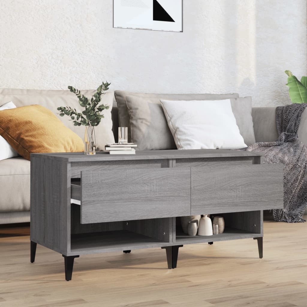 vidaXL Tables d'appoint 2 pcs Gris Sonoma 50x46x50 cm Bois d'ingénierie