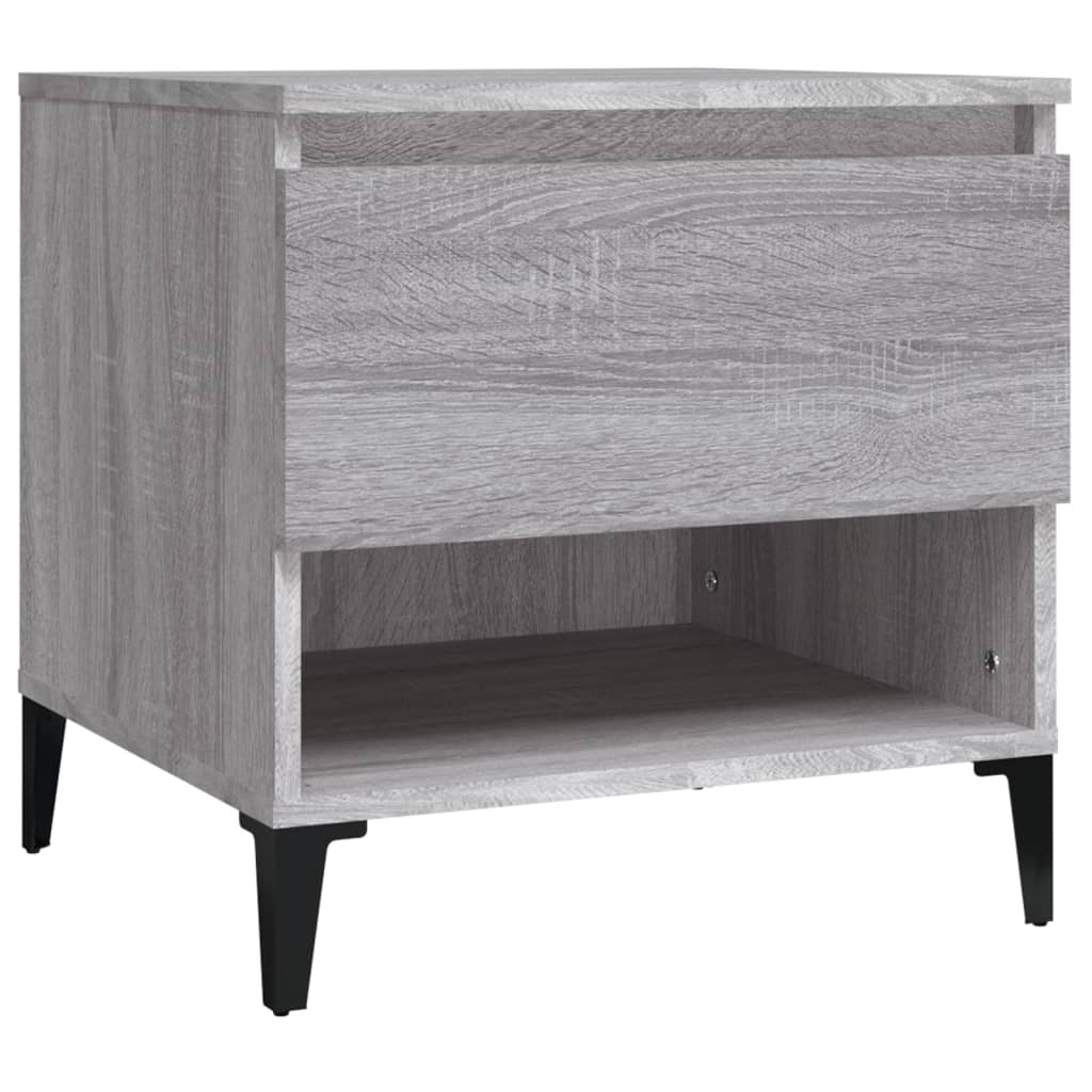 vidaXL Tables d'appoint 2 pcs Gris Sonoma 50x46x50 cm Bois d'ingénierie