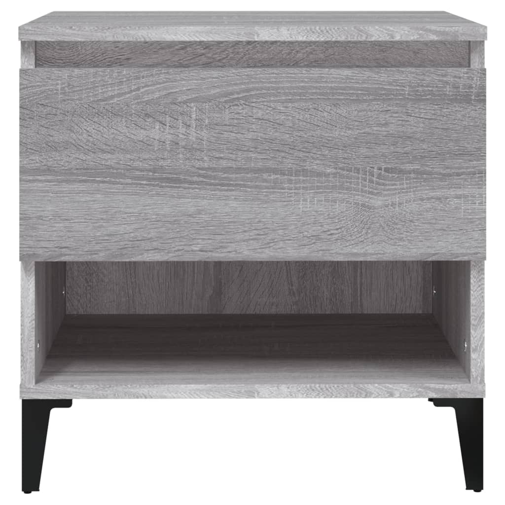 vidaXL Tables d'appoint 2 pcs Gris Sonoma 50x46x50 cm Bois d'ingénierie