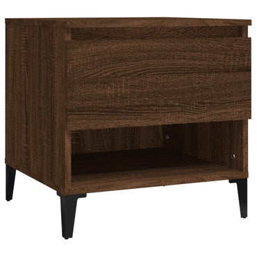 vidaXL Table d'appoint marron aspect chêne 50x46x50 cm en bois d'ingénierie