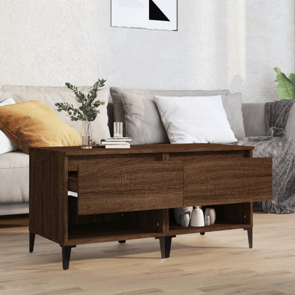 vidaXL Tables d'appoint 2 pcs Marron aspect chêne 50x46x50 cm