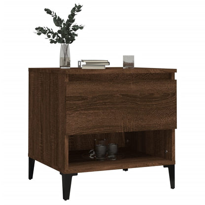 vidaXL Tables d'appoint 2 pcs Marron aspect chêne 50x46x50 cm