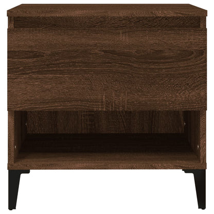 vidaXL Tables d'appoint 2 pcs Marron aspect chêne 50x46x50 cm
