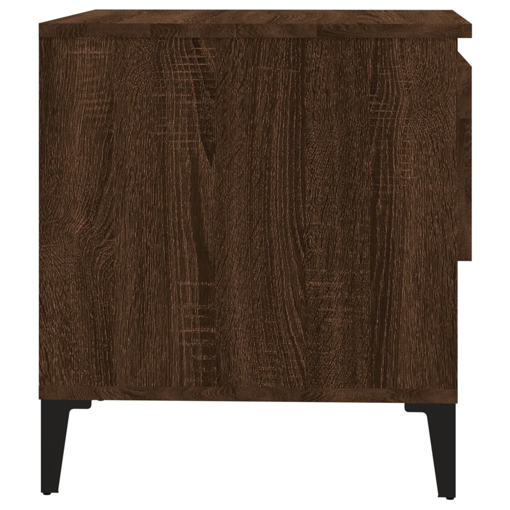 vidaXL Tables d'appoint 2 pcs Marron aspect chêne 50x46x50 cm