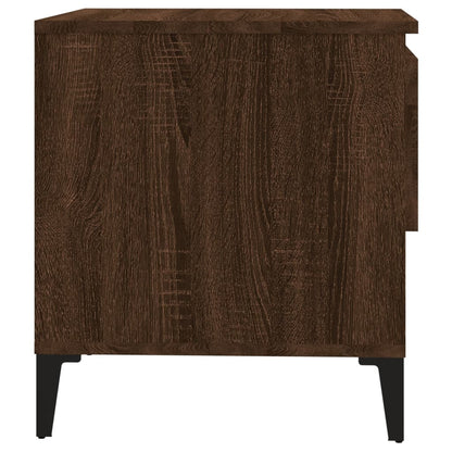 vidaXL Tables d'appoint 2 pcs Marron aspect chêne 50x46x50 cm