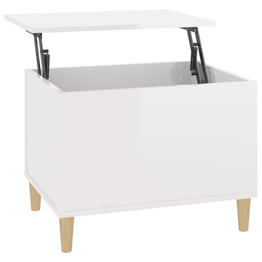 vidaXL Couchtisch Hochglanz-Weiß 60x44,5x45 cm Holzwerkstoff
