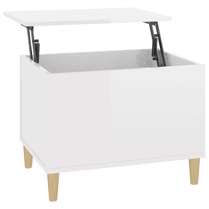 vidaXL Couchtisch Hochglanz-Weiß 60x44,5x45 cm Holzwerkstoff