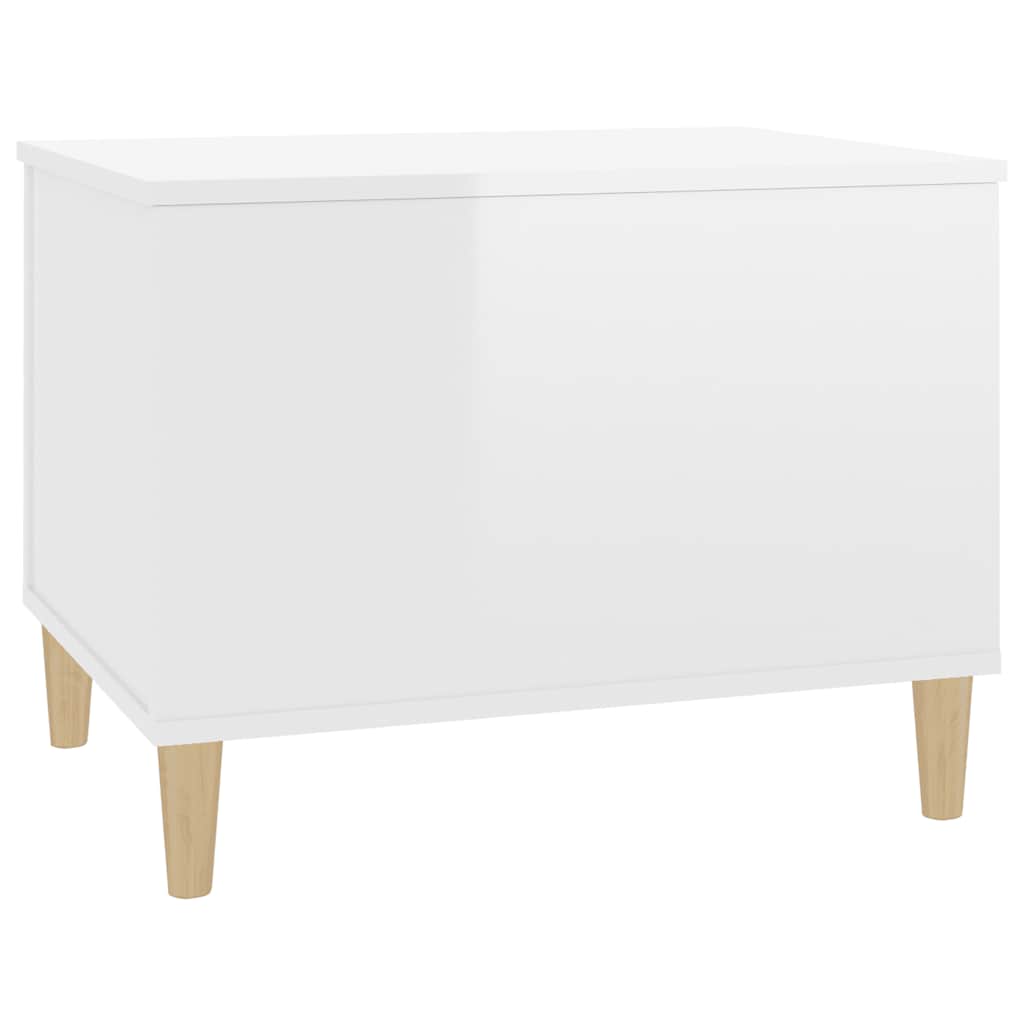 vidaXL Couchtisch Hochglanz-Weiß 60x44,5x45 cm Holzwerkstoff