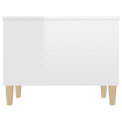 vidaXL Couchtisch Hochglanz-Weiß 60x44,5x45 cm Holzwerkstoff