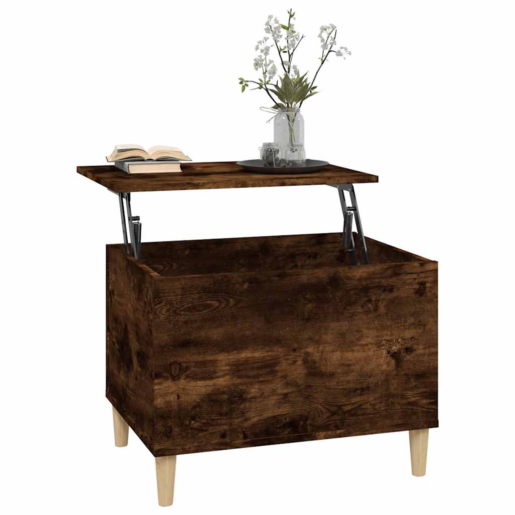 vidaXL Table basse chêne fumé 60x44,5x45 cm bois d'ingénierie