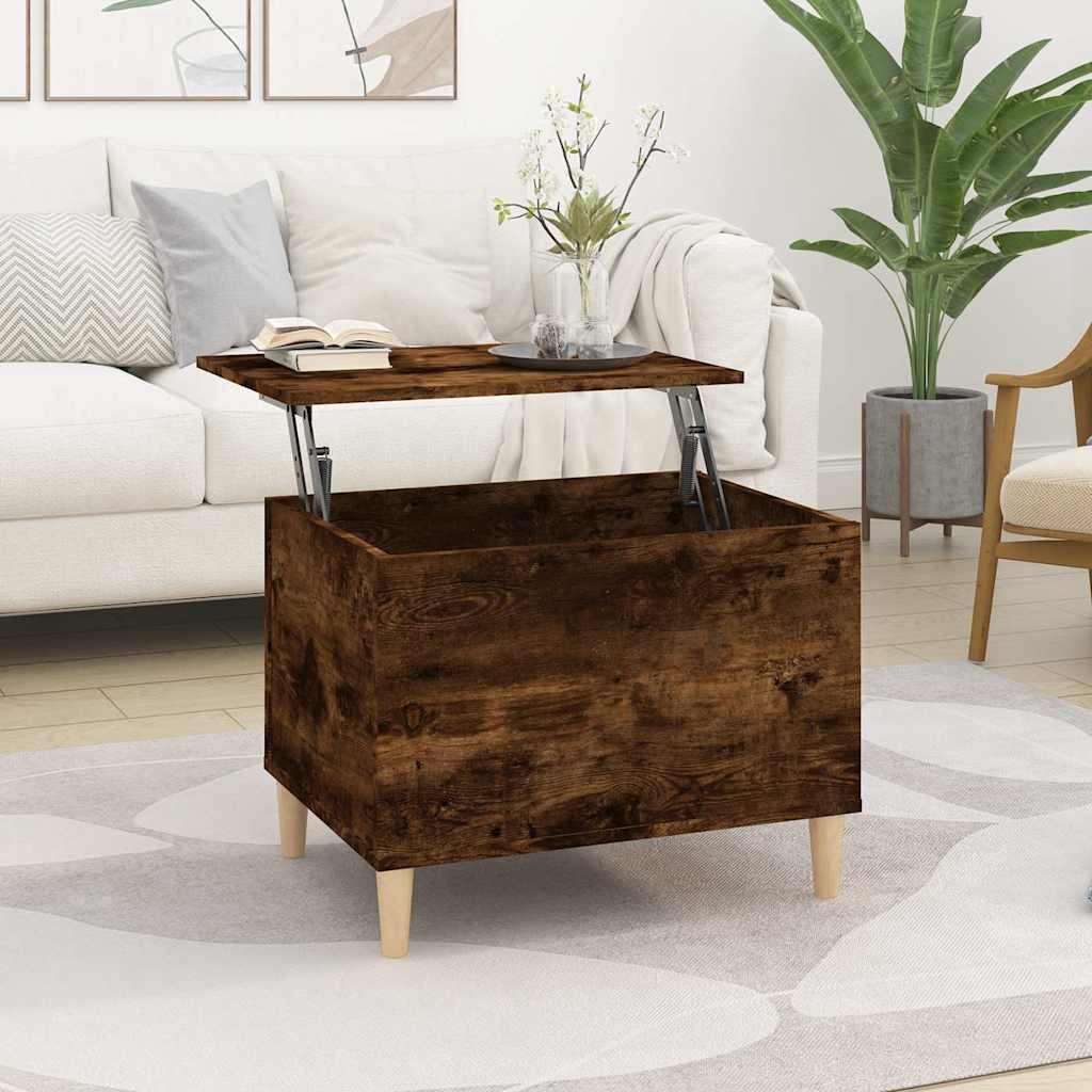 vidaXL Table basse chêne fumé 60x44,5x45 cm bois d'ingénierie