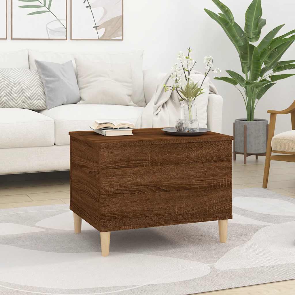 vidaXL Table basse aspect chêne marron 60x44,5x45 cm Aggloméré