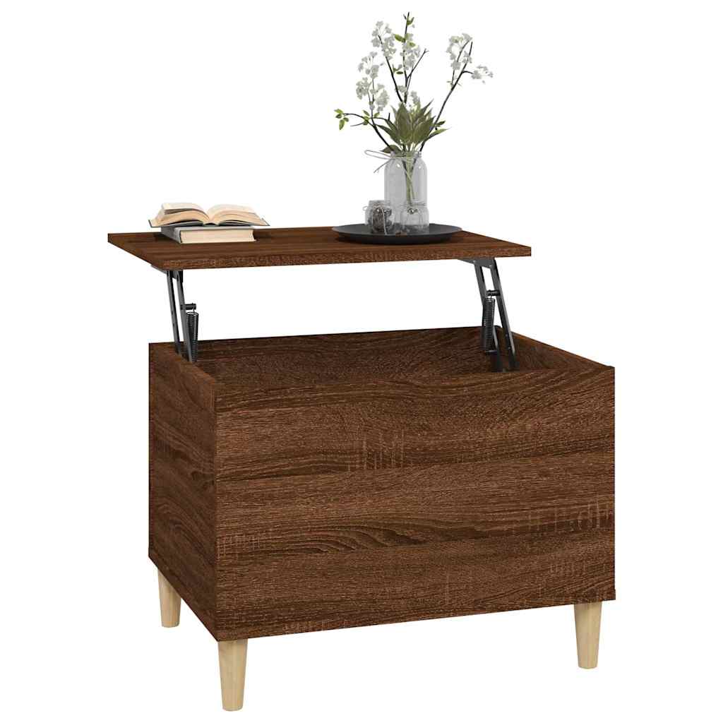 vidaXL Table basse aspect chêne marron 60x44,5x45 cm Aggloméré