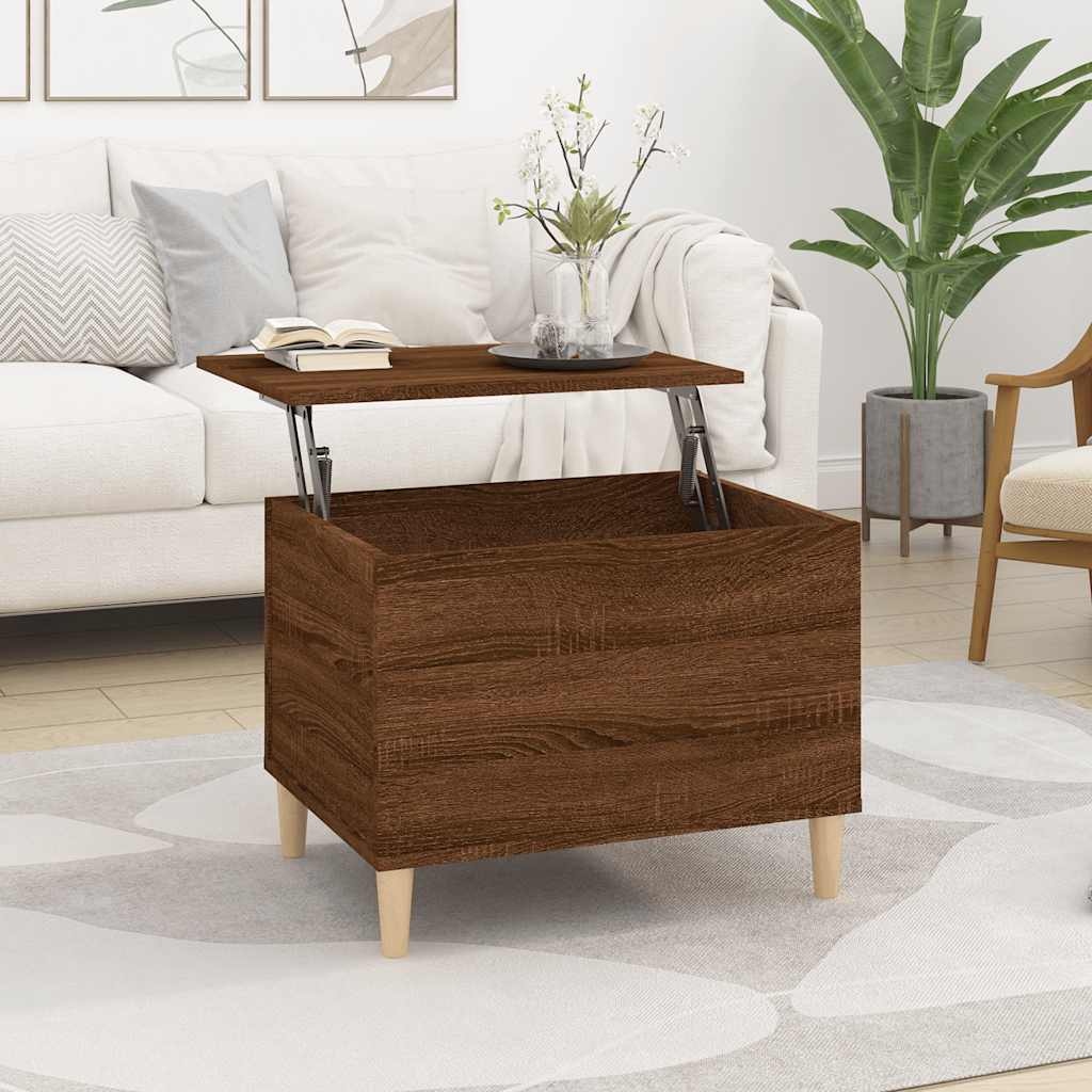 vidaXL Table basse aspect chêne marron 60x44,5x45 cm Aggloméré