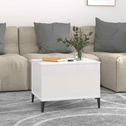 vidaXL Couchtisch Hochglanz-Weiß 60x44,5x45 cm Holzwerkstoff