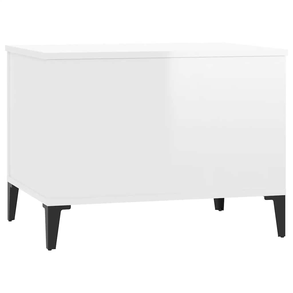 vidaXL Couchtisch Hochglanz-Weiß 60x44,5x45 cm Holzwerkstoff