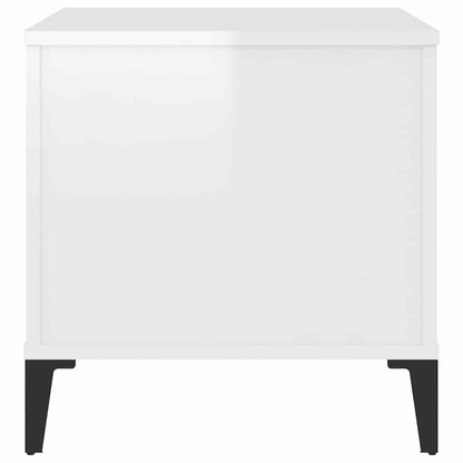 vidaXL Couchtisch Hochglanz-Weiß 60x44,5x45 cm Holzwerkstoff