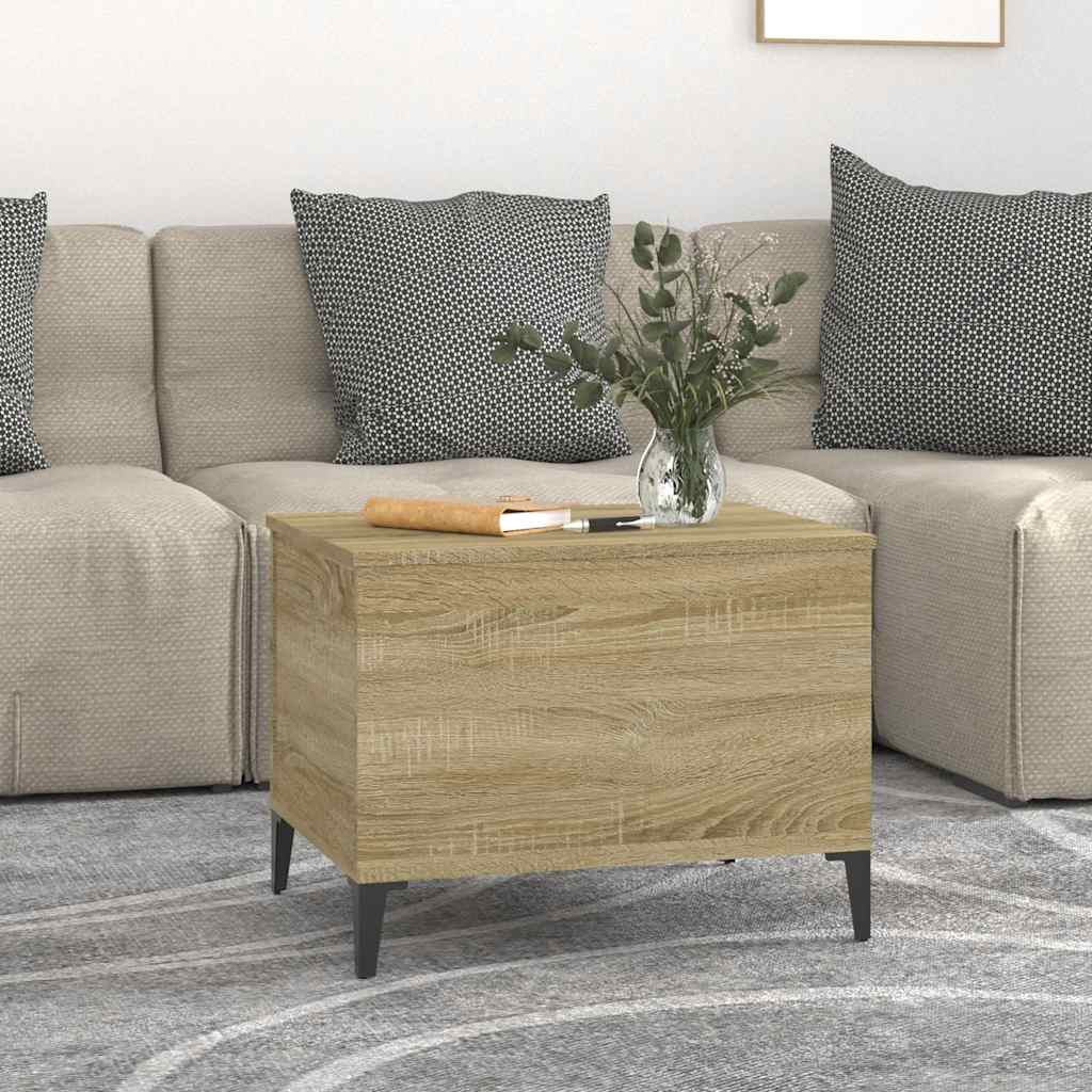 vidaXL Table basse chêne sonoma 60x44,5x45 cm bois d'ingénierie