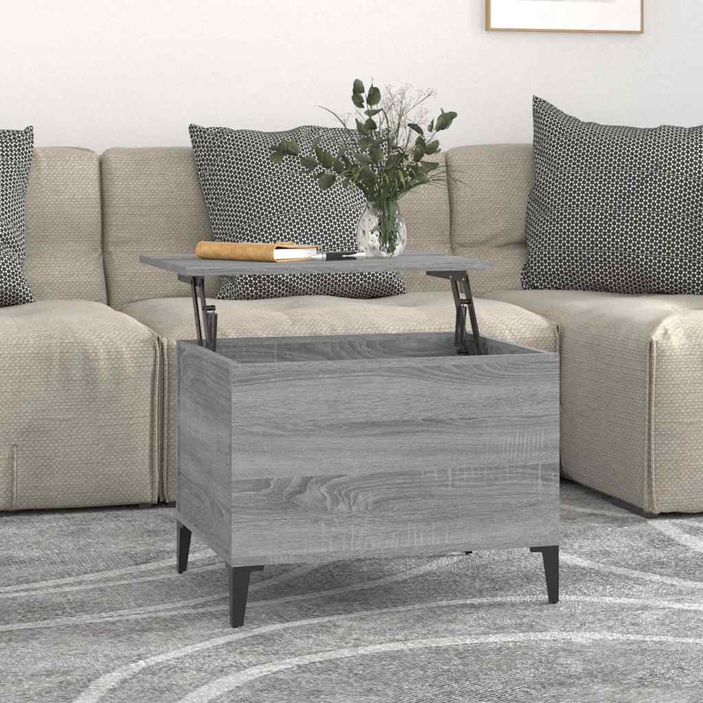vidaXL Table basse gris Sonoma 60x44,5x45 cm Aggloméré