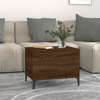 vidaXL Table basse aspect chêne marron 60x44,5x45 cm Aggloméré