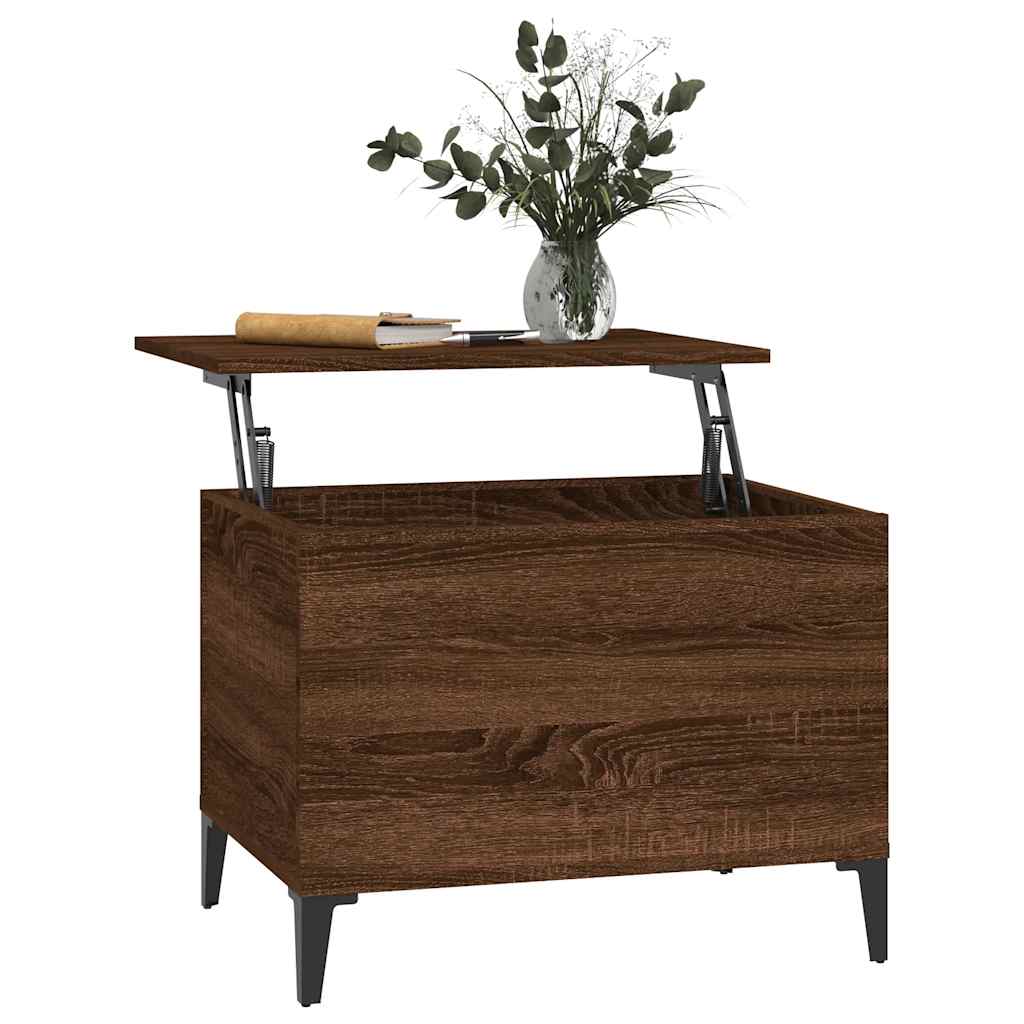 vidaXL Table basse aspect chêne marron 60x44,5x45 cm Aggloméré