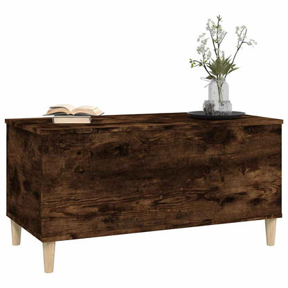 vidaXL Table basse en chêne fumé 90x44,5x45 cm en bois d'ingénierie